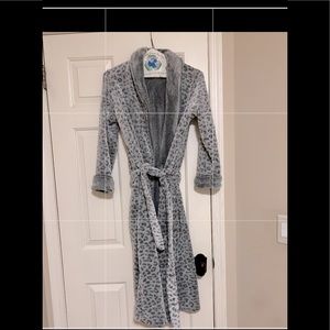 Cozy leopard print bathrobe